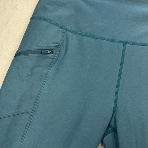 Eddie Bauer Leggings Womens Size Large Turquoise Cropped Athleisure Pockets - Picture 5 of 9